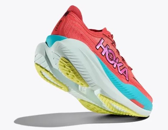 Mach X 2 draws inspiration from HOKA’s race-day carbon shoe, the Cielo X1