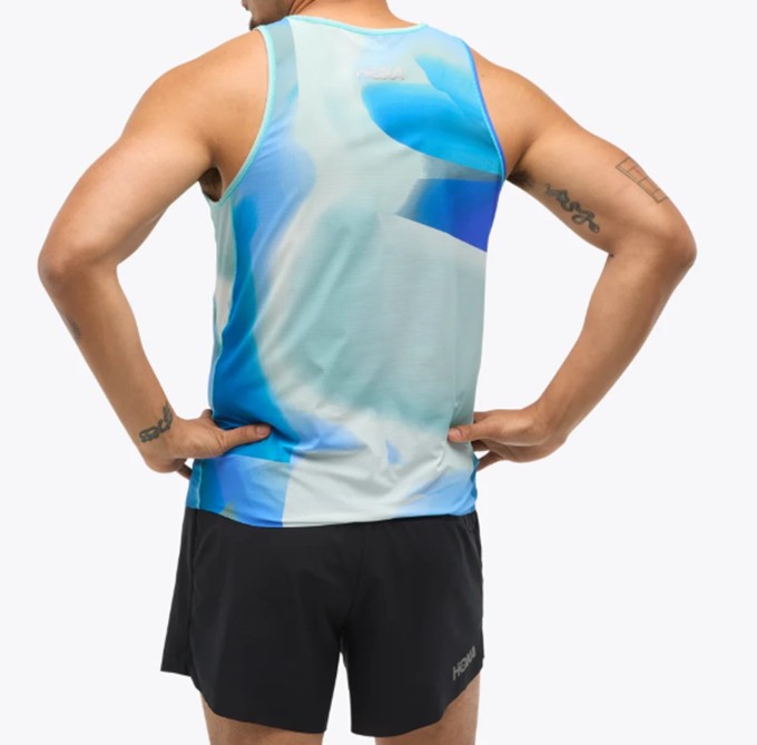 the Airolite Run Tank, a lightweight men’s training top that’s made from 100% recycled polyester with a soft, breathable feel
