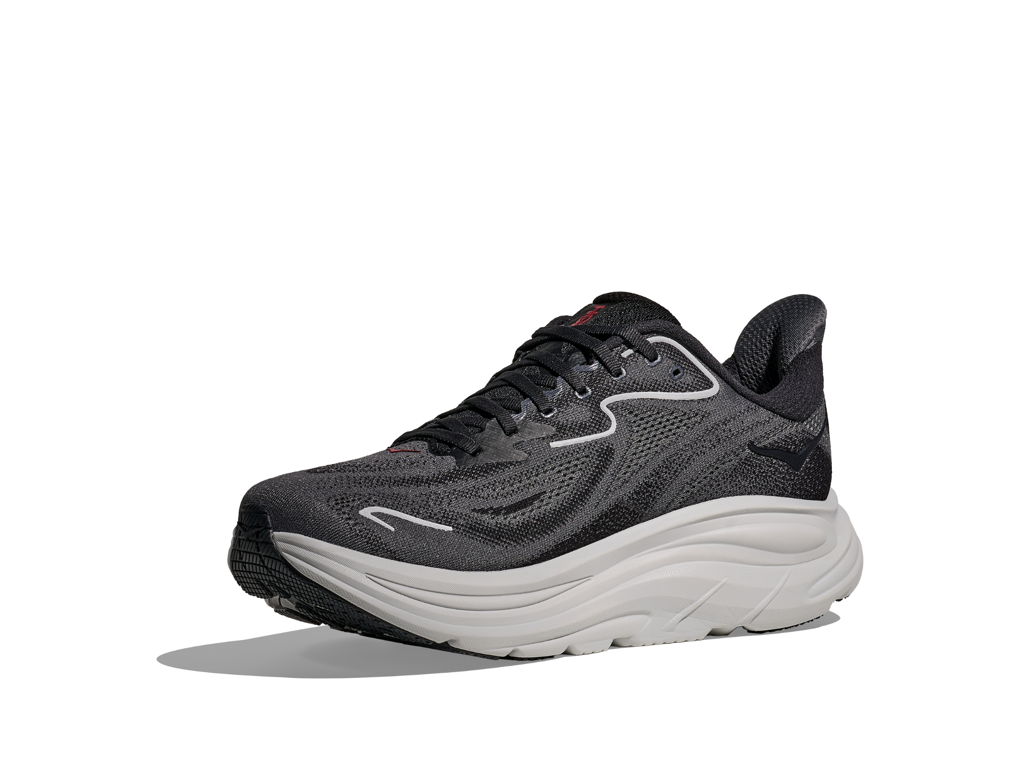 HOKA Men\'s Clifton 10 Sneaker Carbon Black Satellite Grey Sz 13D HOKA Men main image 3