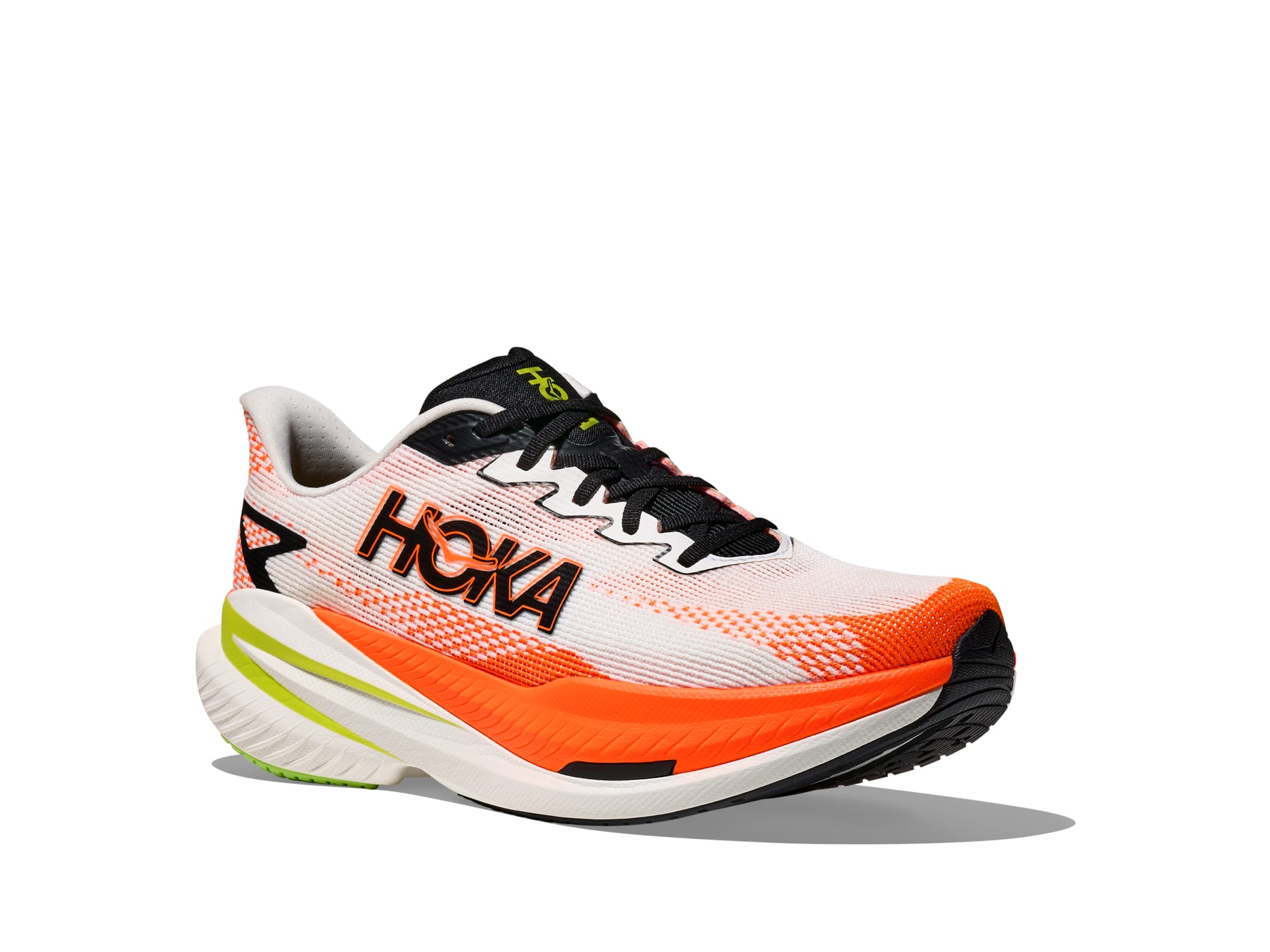 Shop Mens Mach X 3 White / Neon Tangerine | HOKA AU