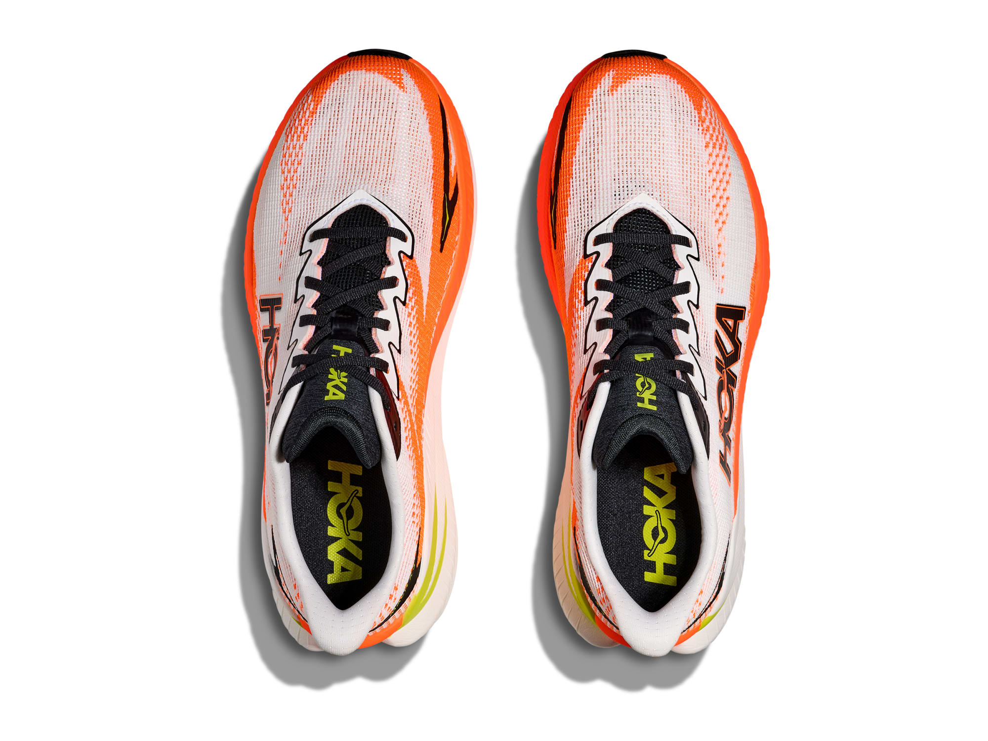 Shop Mens Mach X 3 White / Neon Tangerine | HOKA AU